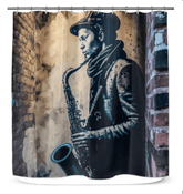 Sax It Up Shower Curtain - Beyond T-shirts